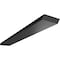 Ekena Millwork 2 1/2"W x 18"D Hidden Floating Steel Heavy Duty Bracket, Powder Coated Black BKTM02X18HFPBL - alternate 1